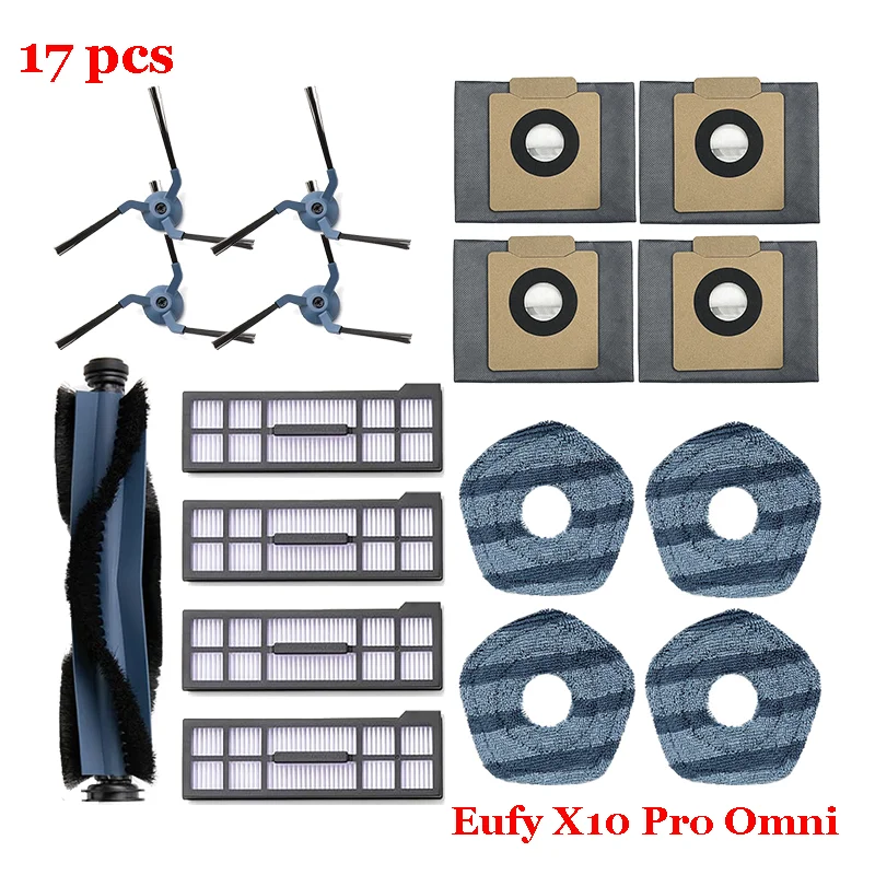 Voor Eufy X10 Pro Omni Vervangende Onderdelen Accessoires Roller Zijborstel Filter Mop Doek Vodden Pads Stofzak Stofzuiger Deel