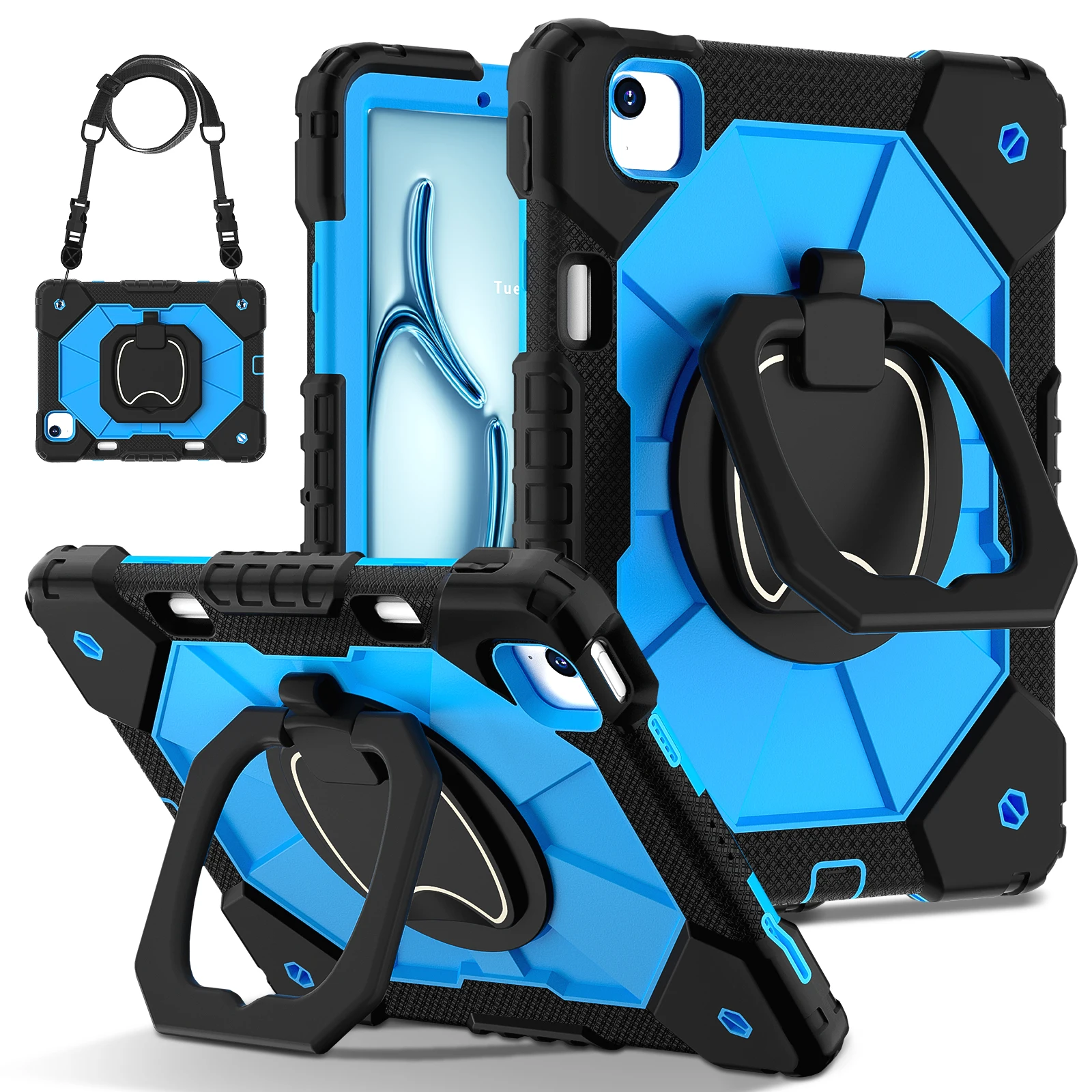 Armor Stand Schokbestendig Tablet Case Voor iPad Air 5 Air 6 A16 11e M3 Pro 11 12.9 13 10 Gen 10.5 10.2 9e 8e 6e 5e 9.7 Mini 7 6