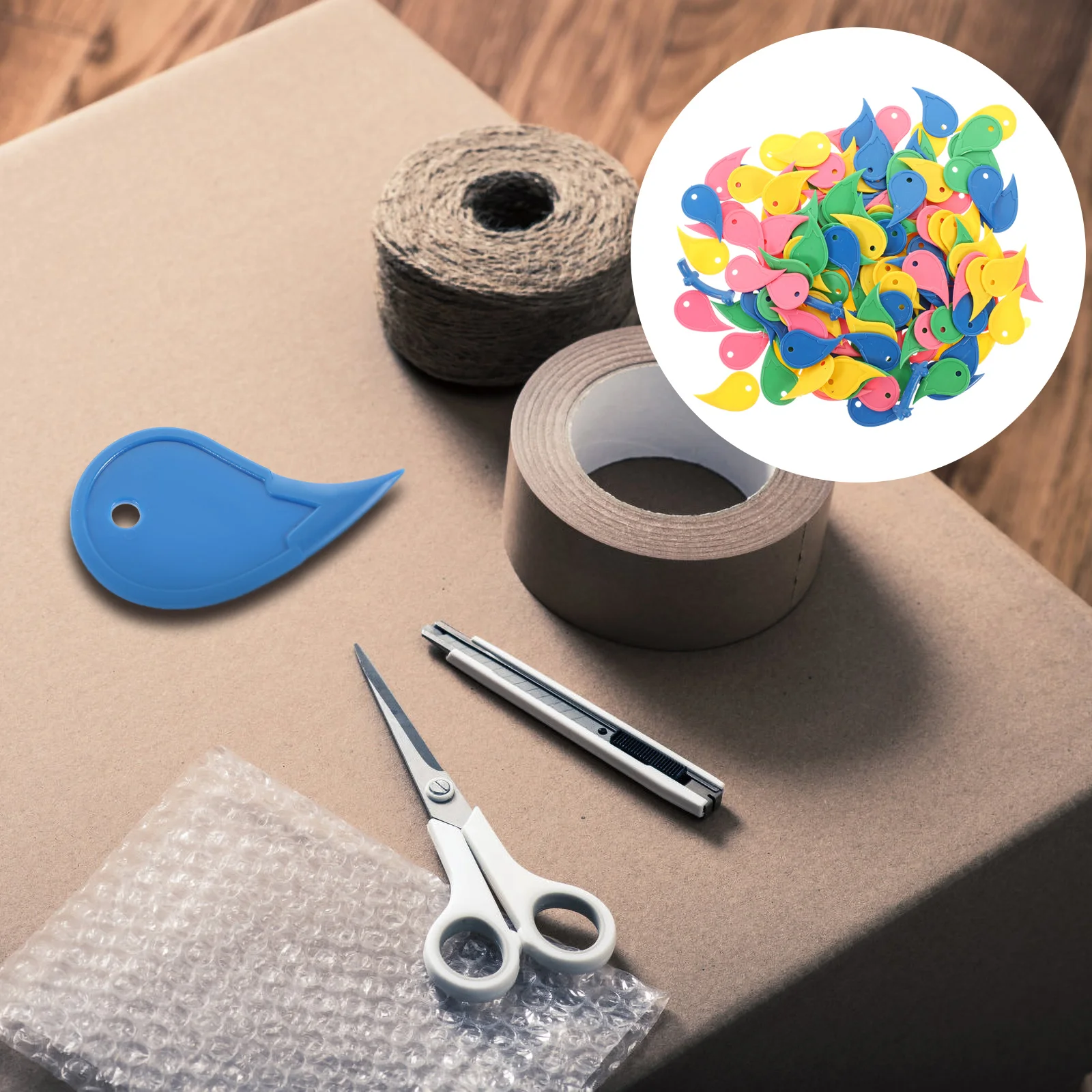 500 Pcs Box Opener Envelope Opening Tools Plastic Mini Multifunction Bottle Parcel