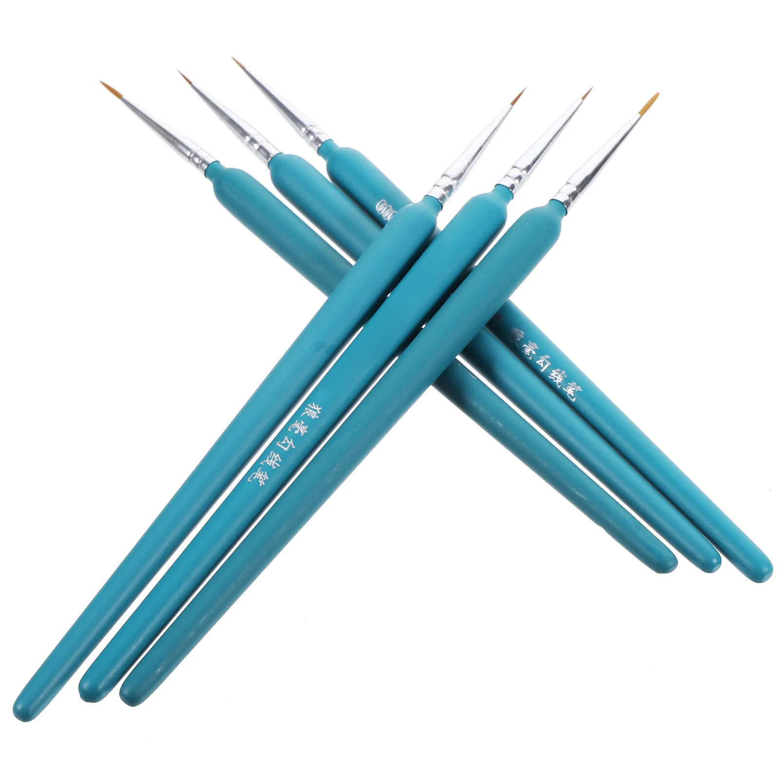 

6pcs Wolf Hair Tip Detail Paint Brush Set Fine Detailing Painting Tools For Acrylic Watercolor Gouache Oil Art (Sky-Blue)