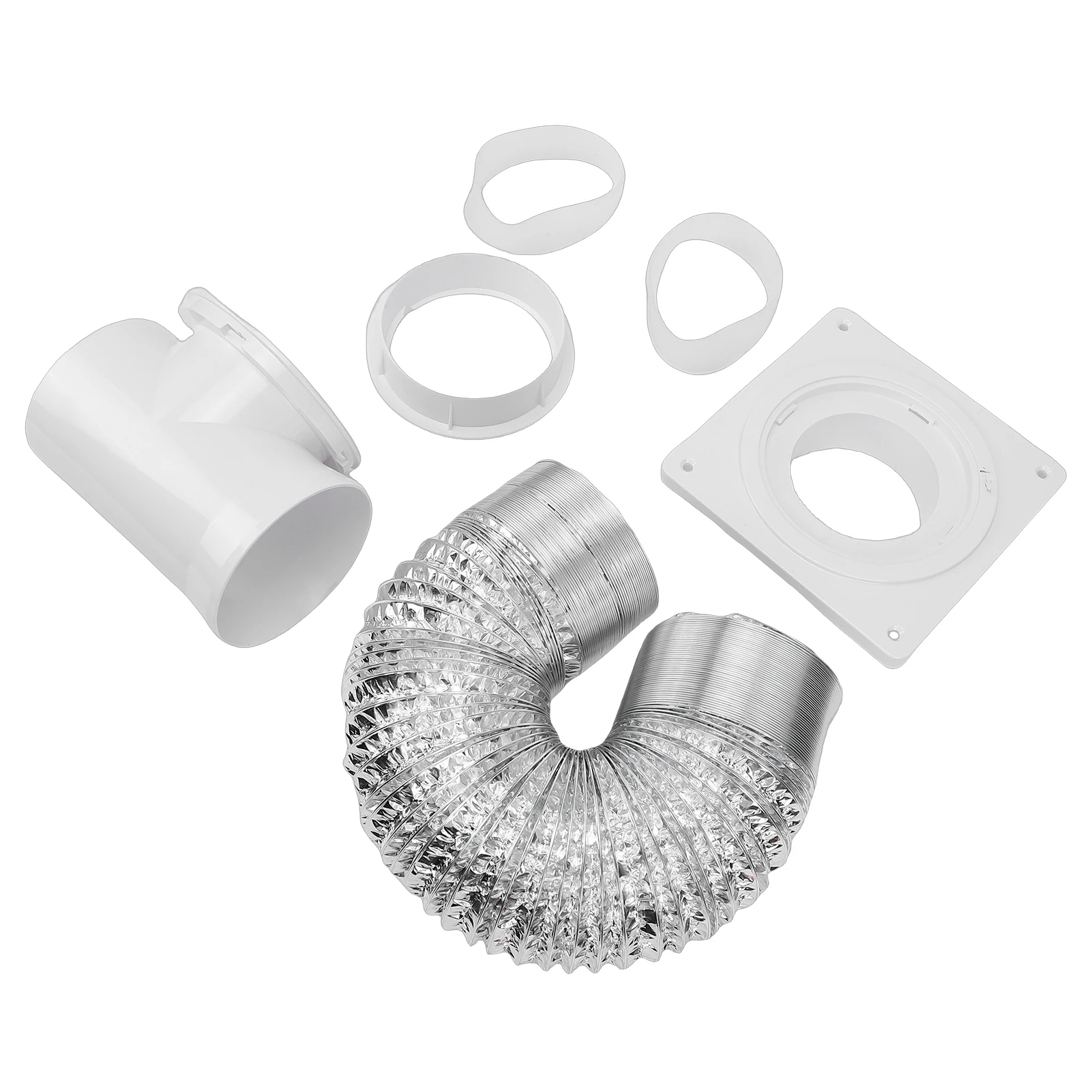 

Комплект для вентиляции сушильной машины: настенная пластина, коленообразный соединитель 4 дюйма 90 градусов, универсальный соединительный комплект для шлангов для труднодоступных мест, надежное уплотнение для предотвращения утечек