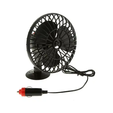 휴대용 진동 대시 보드 차량 캐러밴 자동차 에어컨, 12V 자동차 팬 흡입 컵 선풍기, 4 인치