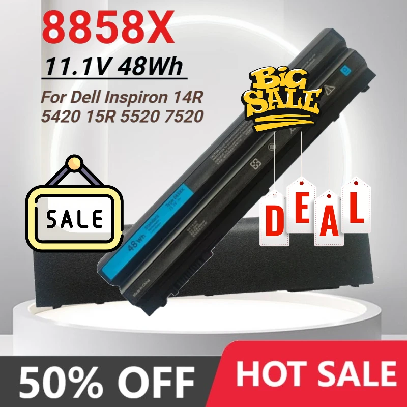 

8858X 11,1 В 48 Втч аккумулятор для ноутбука Dell Inspiron 15R 5520 7520 14R 5420 17R 4720 7420 Latitude E5520 E6420 Vostro 3560 T54FJ