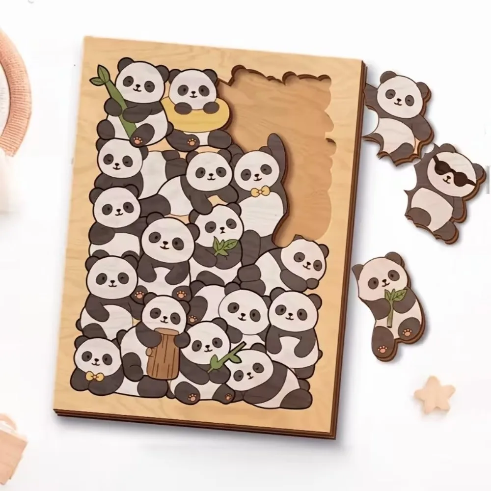 Wooden Wooden Stacking Animal Puzzle Tabletop Decoration Need DIY Puzzle Painting Decorative Plaque Dinosaur Hamsters