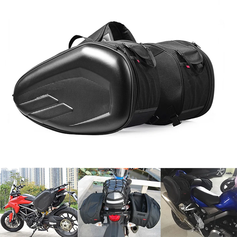 new High Quality Waterproof Moto Tail Luggage Suitcase Saddle Bag Motorcycle Side Helmet Riding Travel Bags For Motorcycle.