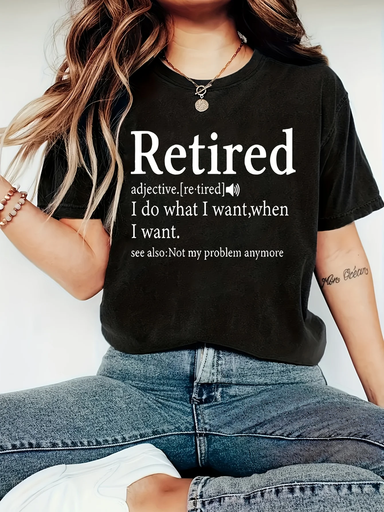 Women's Fun Retirement Slogan T-Shirt - 
