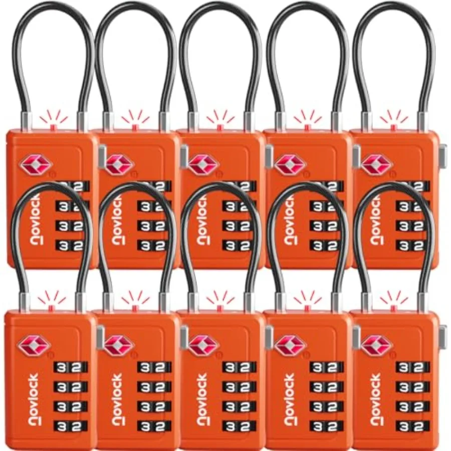 

Luggage Locks TSA Approved with Inspection Indicator and Resettable -Digit Easy-to-Read Combination TSA Locks for Luggage Suitc