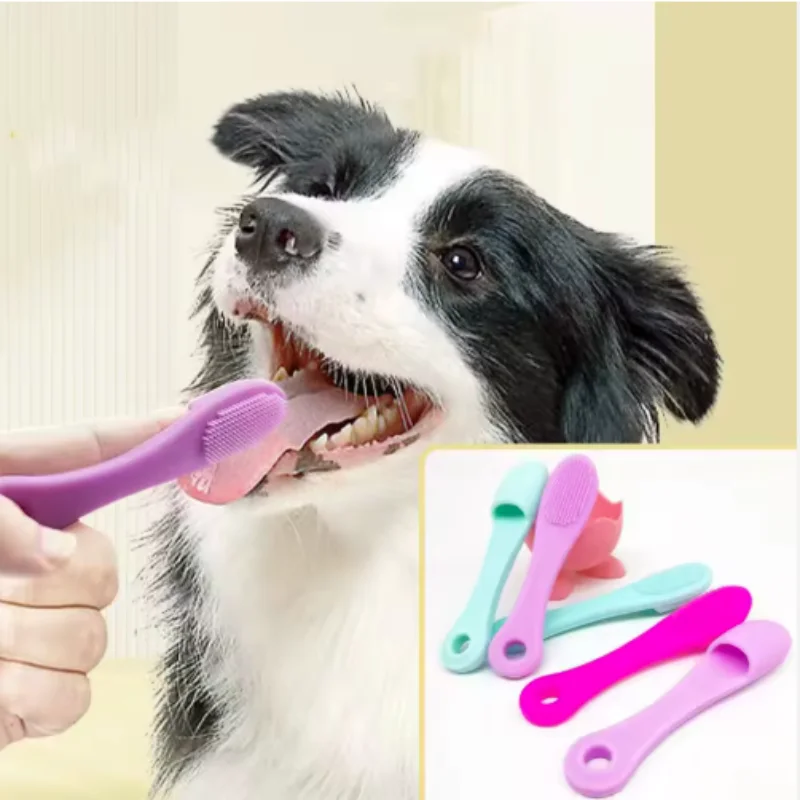 Soft Silicone Non-Slip Cat Chin Brush Multifunctional Finger Grooming Scrubber Pet Cleaning Brush for Cats And Dogs