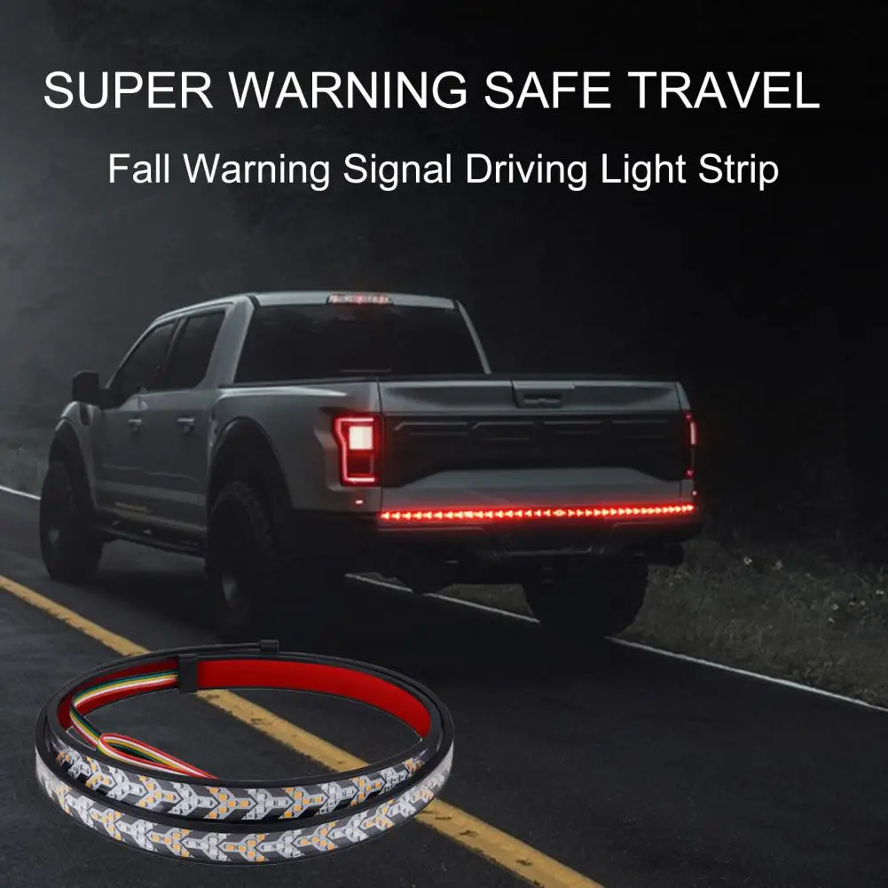 Car LED Tail Light Bar Dual-Color Fall Warning Signal Driving Light Strip Multifunctional LED Tailgate Lights Turn Signals And D