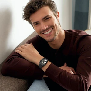 Tali Jam Silikon untuk tali Jam Tangan Apple 44mm 45mm 40mm 41mm 42-38mm 45mm gelang olahraga seri iwatch 8 7 6 5 4 3 SE 9 Ultra 2 49mm 10 penjualan terbaik beelink t4 pro - №