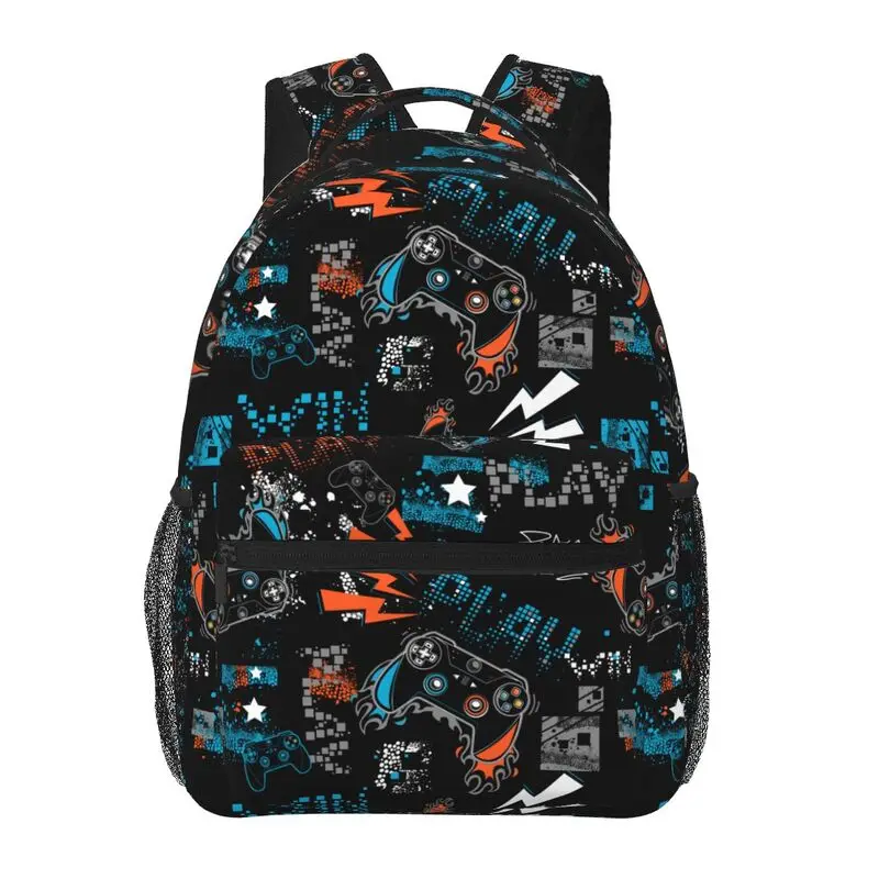 

Video Game Controller Backpack for Boys Girls School Student Bookbag Travel Hiking Camping Daypack Unisex Casual Laptop Backpack