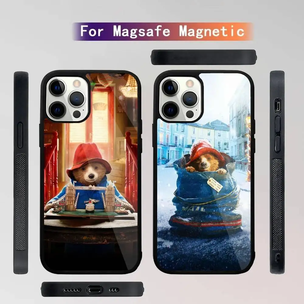 

Cute P-Paddington Bear Phone Case For iPhone 16,15,14,13,12,11,Plus,Pro,Max Mini Magsafe Magnetic Wireless Charging