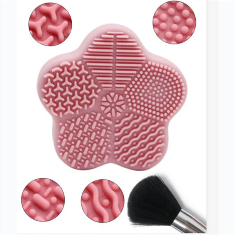 Silicone Maquiagem Brush Cleaner, Lavagem Cosmetic Foundation, Scrubbing Pad, Wet and Silicone Cleaning Pad, Ferramenta Scrubber