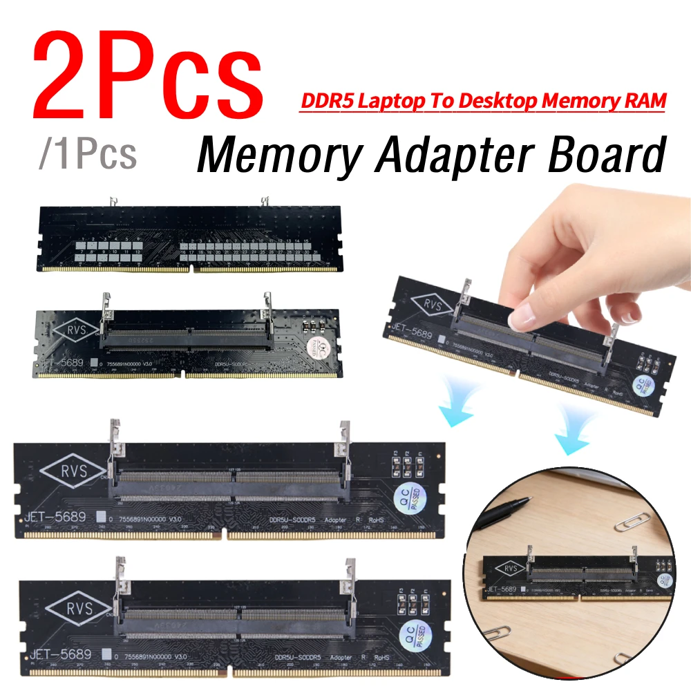 

1/2 шт. переходник для памяти DDR5 с ноутбука на настольный компьютер, универсальный коннектор для памяти, адаптер, аксессуары для компьютера и ПК