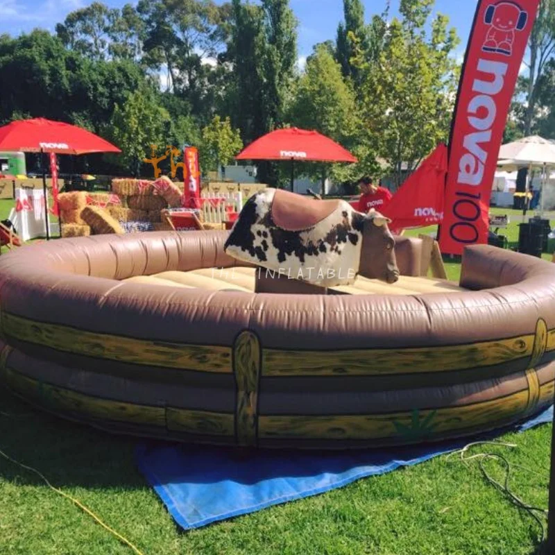 Outdoor Inflatable Entertainment Equipment Ride Machine Custom Adults Inflatable Rodeo Bull Riding