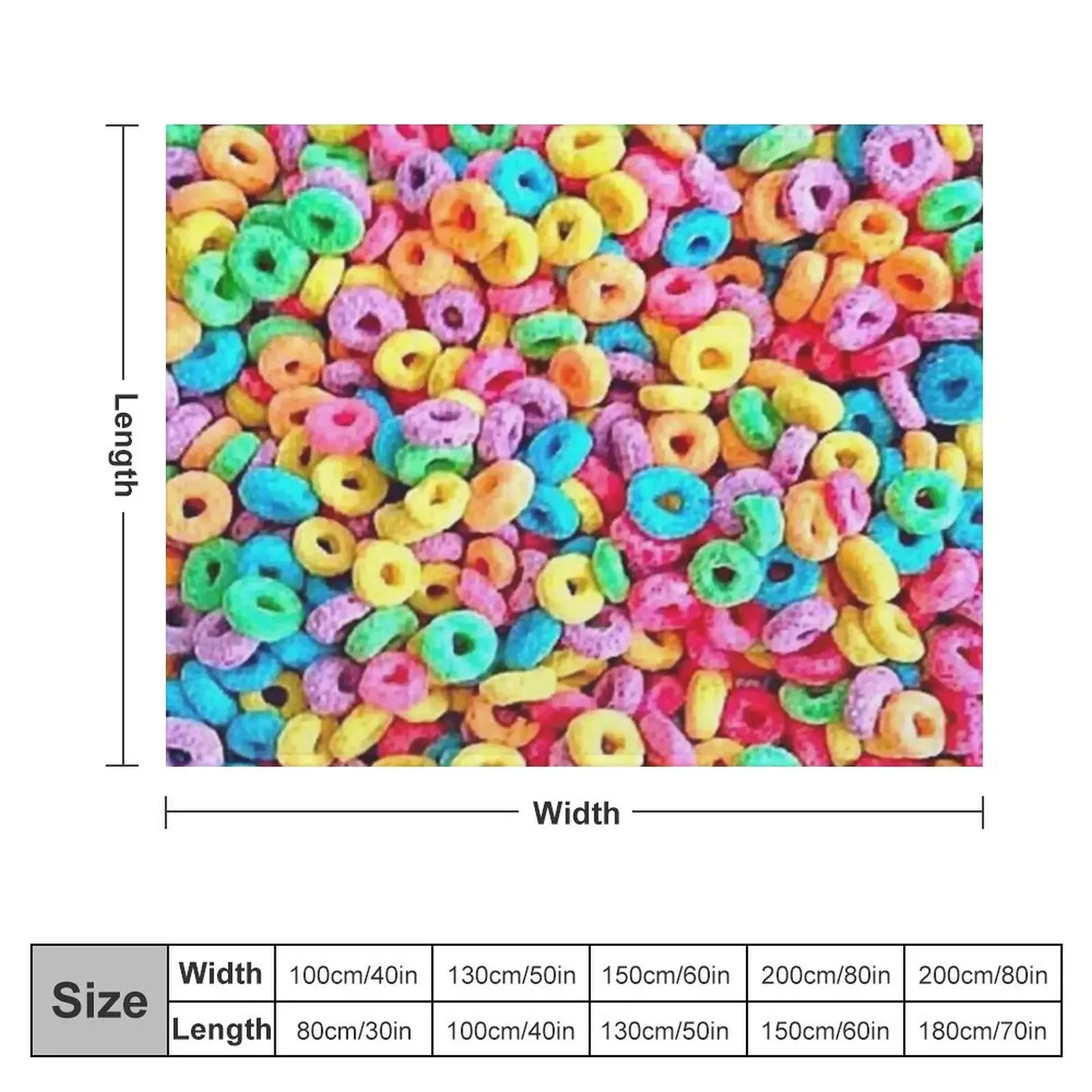 Fruit Loops Throw Blanket Warm Vintage For Decorative Sofa Blankets