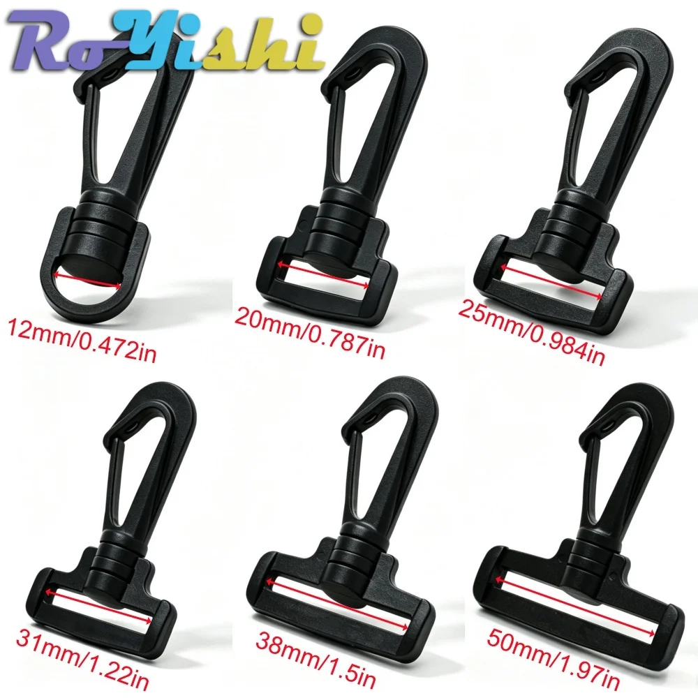RoYishi Plastic Swivel Snap Hooks 1/2