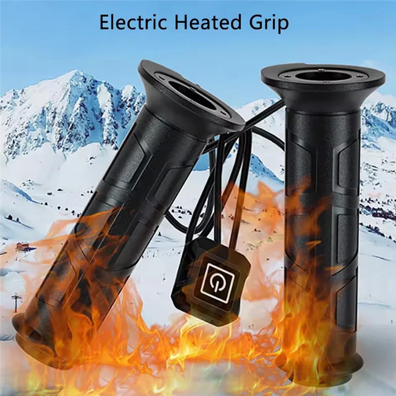 

Dependable-12V Electric Heated Grips Handlebar For ATV Intelligent Three-Speed Heating Handgrips For Diameter For 22MM