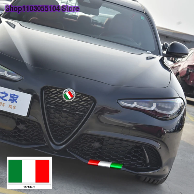 Tri Colors Car Rearview Mirror Sticker For Alfa Romeo Stelvio Giulia 159 156 Giulietta 147 Mito Spider GT