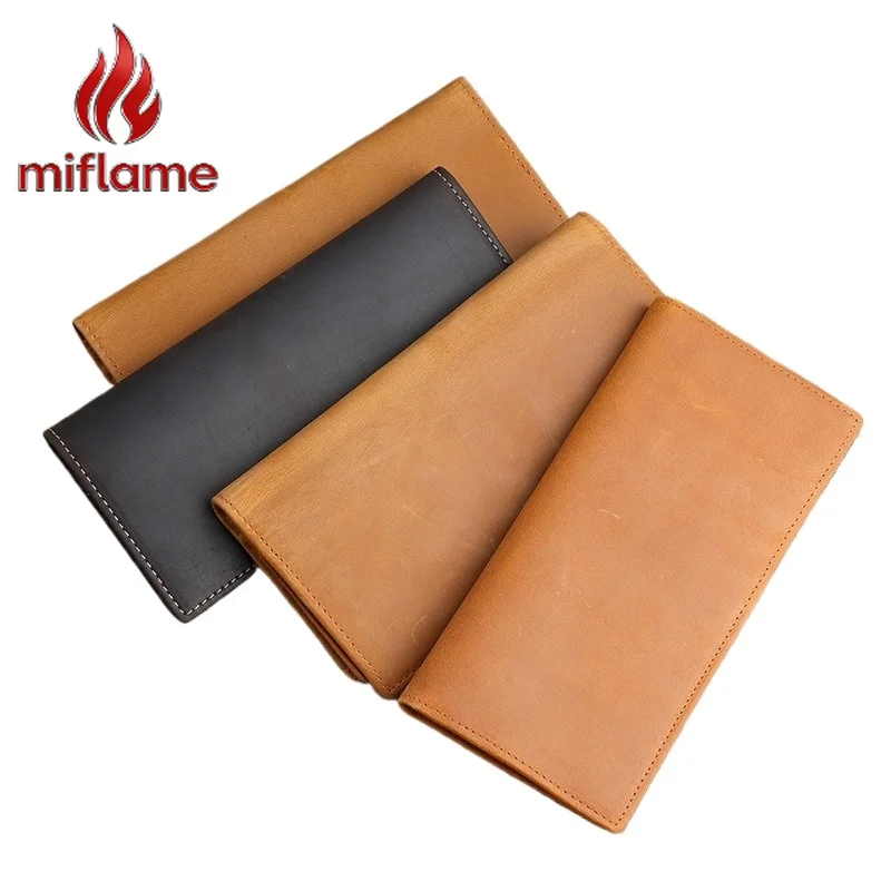 

Мужской длинный кошелек из кожи Crazy Horse в винтажном ретро-стиле с несколькими отделениями для карт для деловых поездок