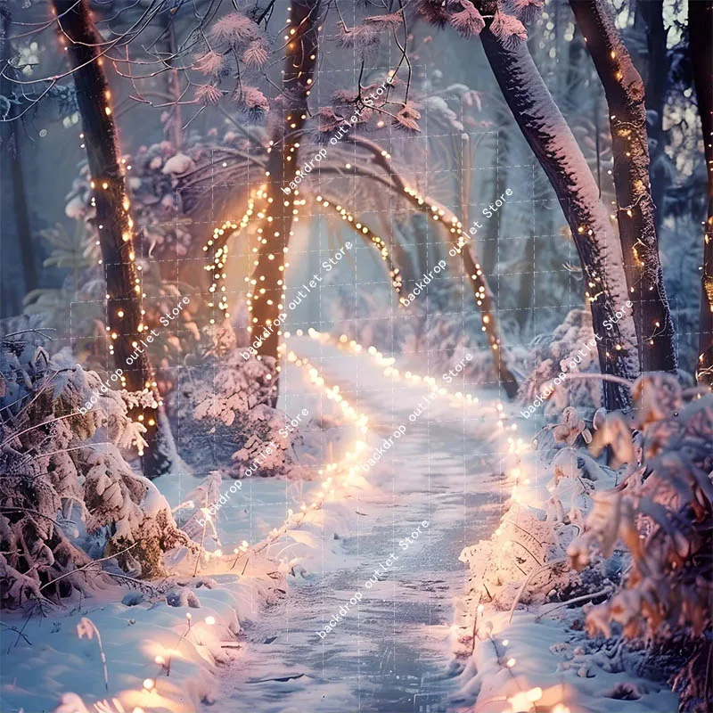 Mehofond 눈 숲 사진 배경 웨딩 풍경 장식 Photozone 생일 파티 초상화 배경