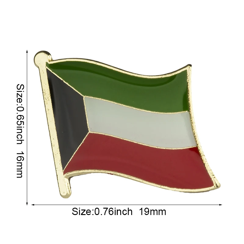 Kuwait Flag Badge Brooch Natinal Lapel Pins Flag Lapel Pins Country Flag Badge