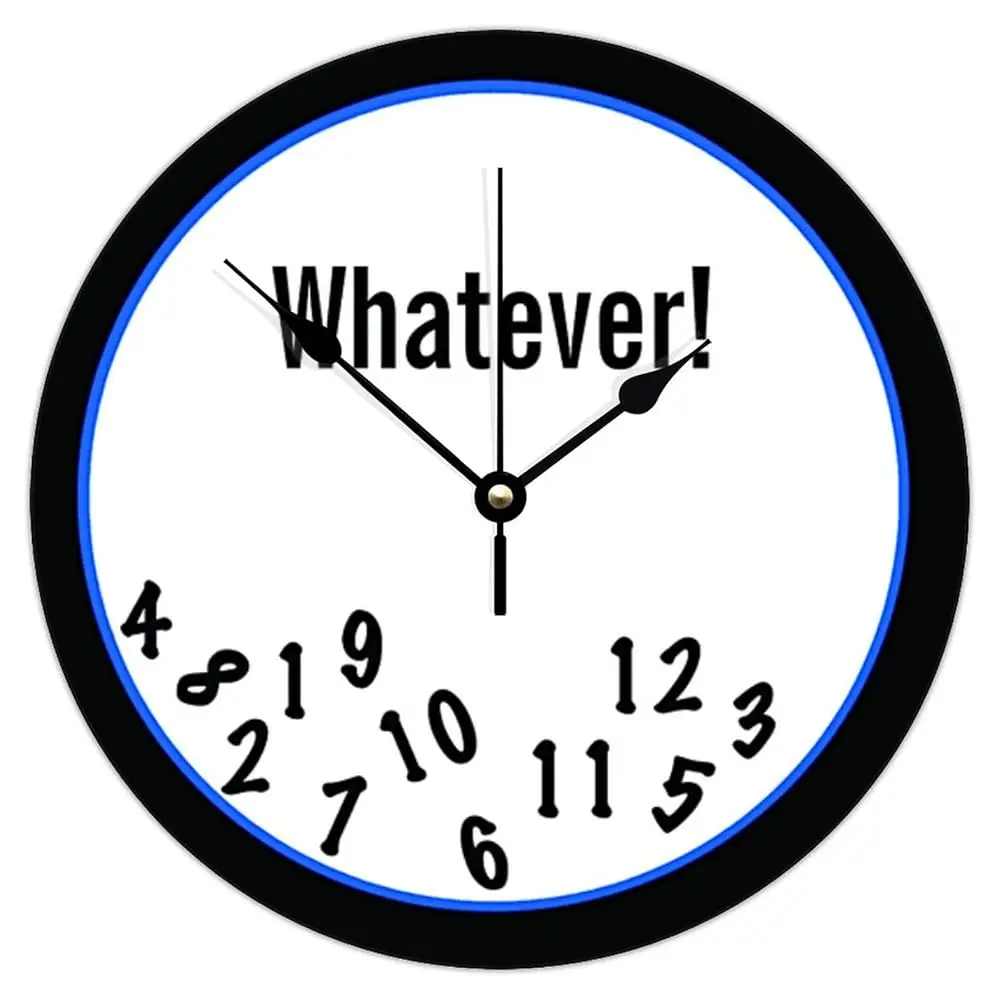 

Whatever Funny Custom Wall Clo 10 H Vintage Wooden Round Battery Operated Large Silent Customized For Wedding Anniversary