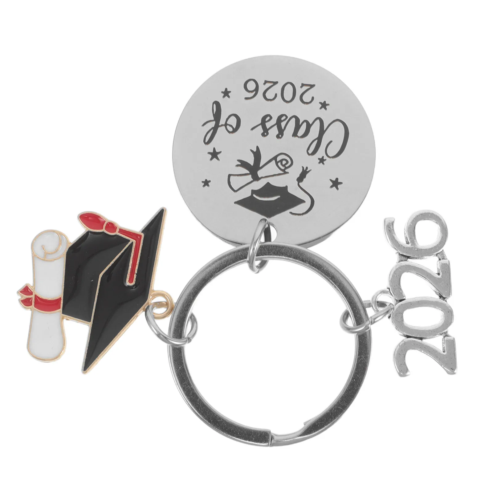 Graduation Keychain Class of 2026 Senior High School College Present Inspirational Keepsake for Women Men Master Phd Graduates
