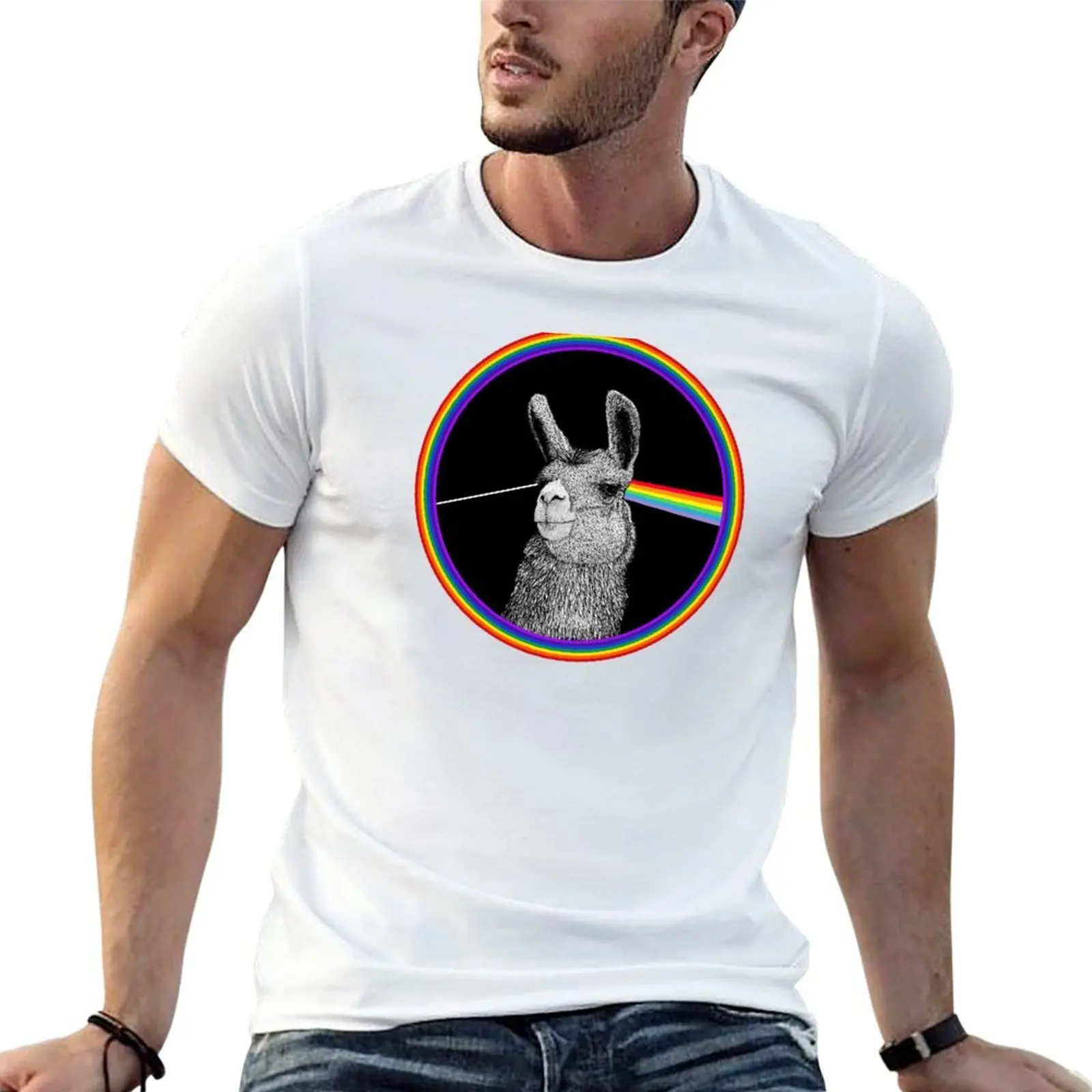 

Llama side of the moon T-Shirt man t shirts for men casual t shirt man casual printed t shirts for man T-shirt