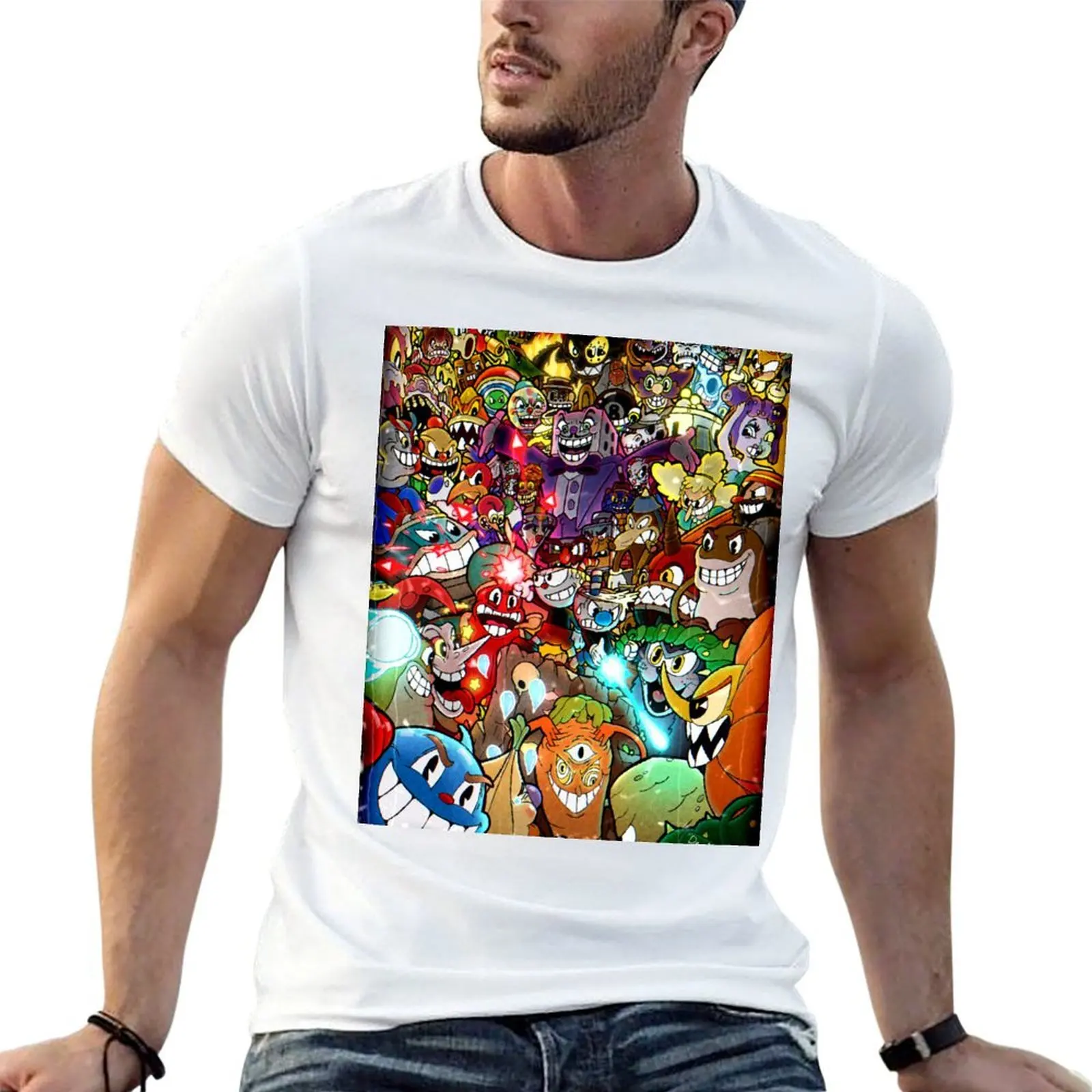 

Cuphead Poster + Filter + Color T-Shirt cotton t shirt pack t shirt man cotton funny t shirts cotton T-shirt