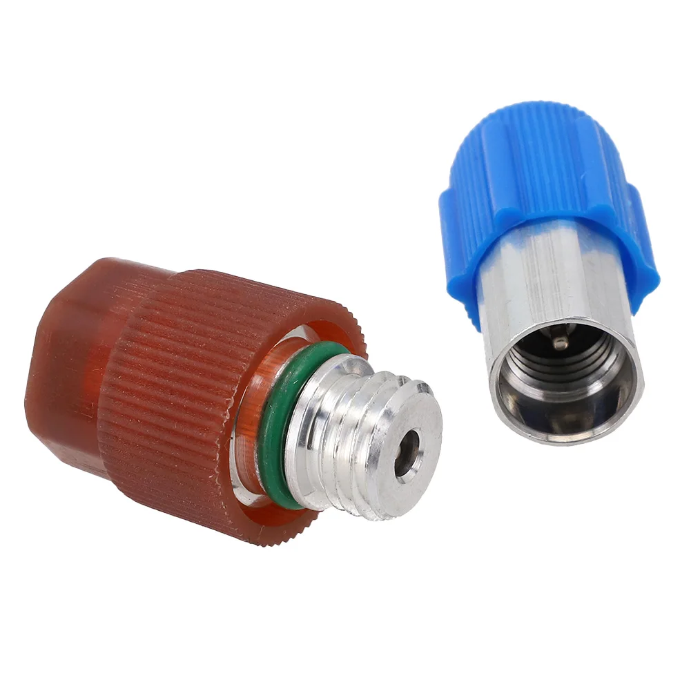 2PCS HD FOR ND- ADAPTER External Thread R134a Air Conditioning HD FOR ND- Connections  For Ford Opel- Seat Skoda-