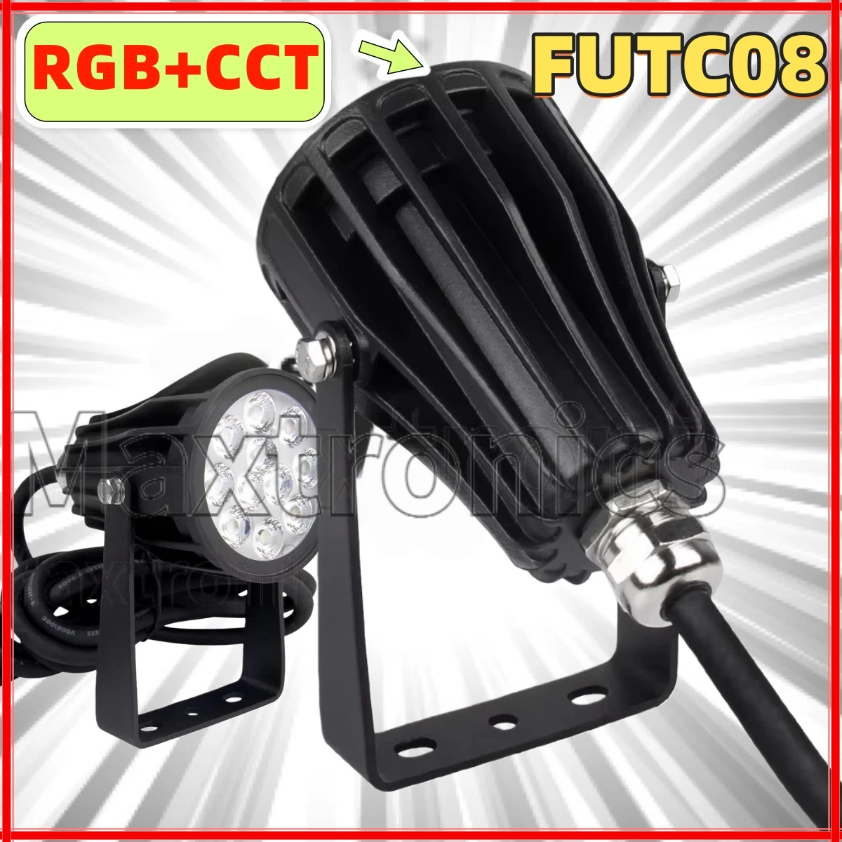 

Умный светодиодный садовый светильник IP66 Водонепроницаемый уличный светильник Садовое освещение 2,4 ГГц с дистанционным управлением FUTC08 Miboxer DC24V 6 Вт RGB + CCT