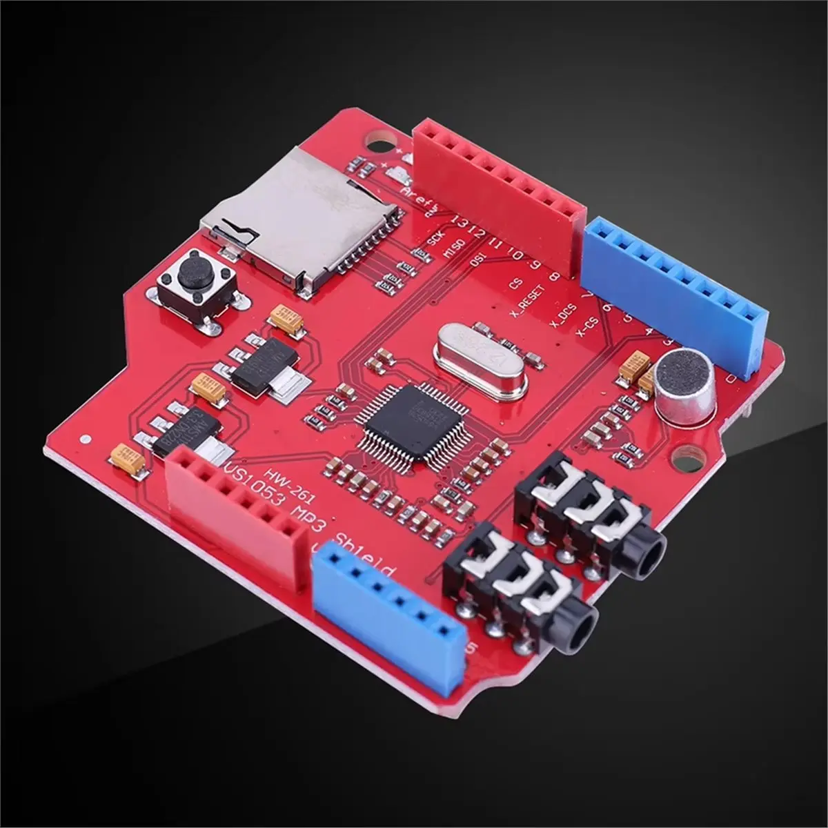 VS1053 Codec Decoder Shield TF Card Slot MP3 Expansion Board Vorbis/AAC/WMA/MIDI OGG Real-Time Recording for