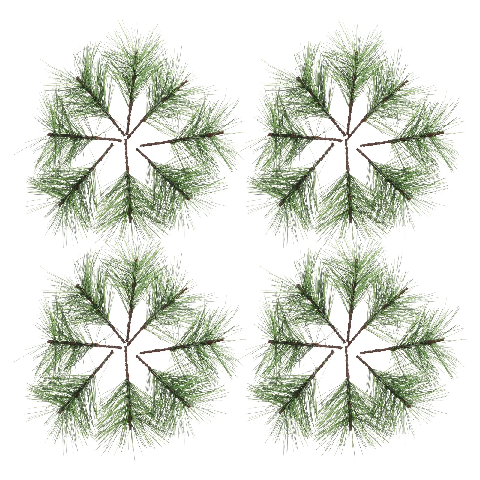 

60pcs Artificial Pine Needles Faux Greenery Stems For Christmas Wreaths Diy Decorations Realistic Pine Branches Faux Cedar Stems