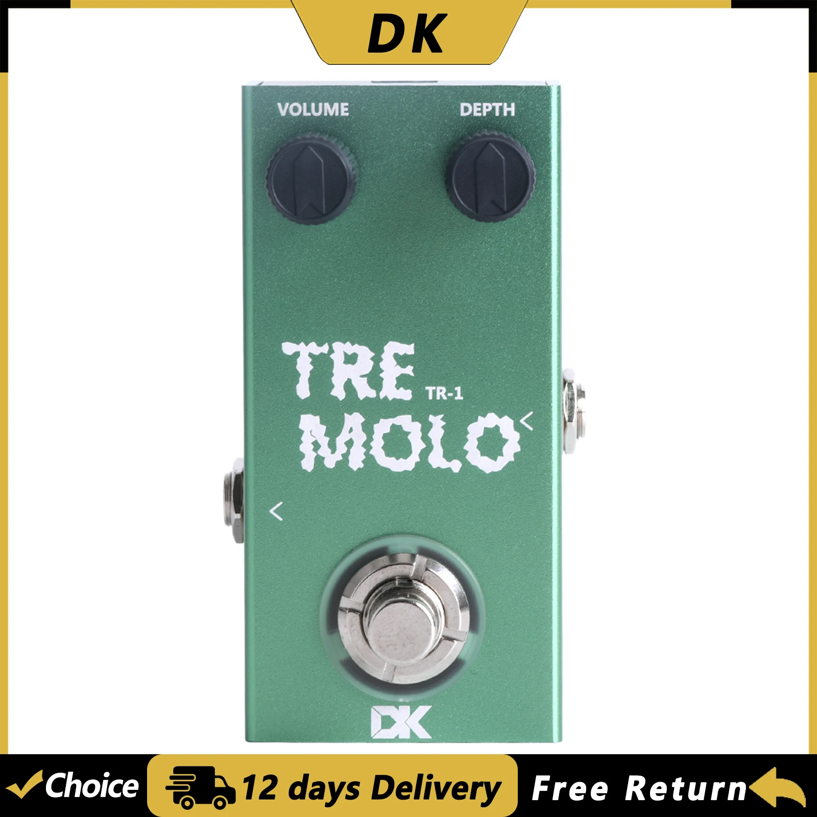 

DK TR-1 Guitar TREMOLO Pedal Electric Guitar Tremolo Effect Pedal True Bypass Metal Pedal Guitar Parts & Accessories