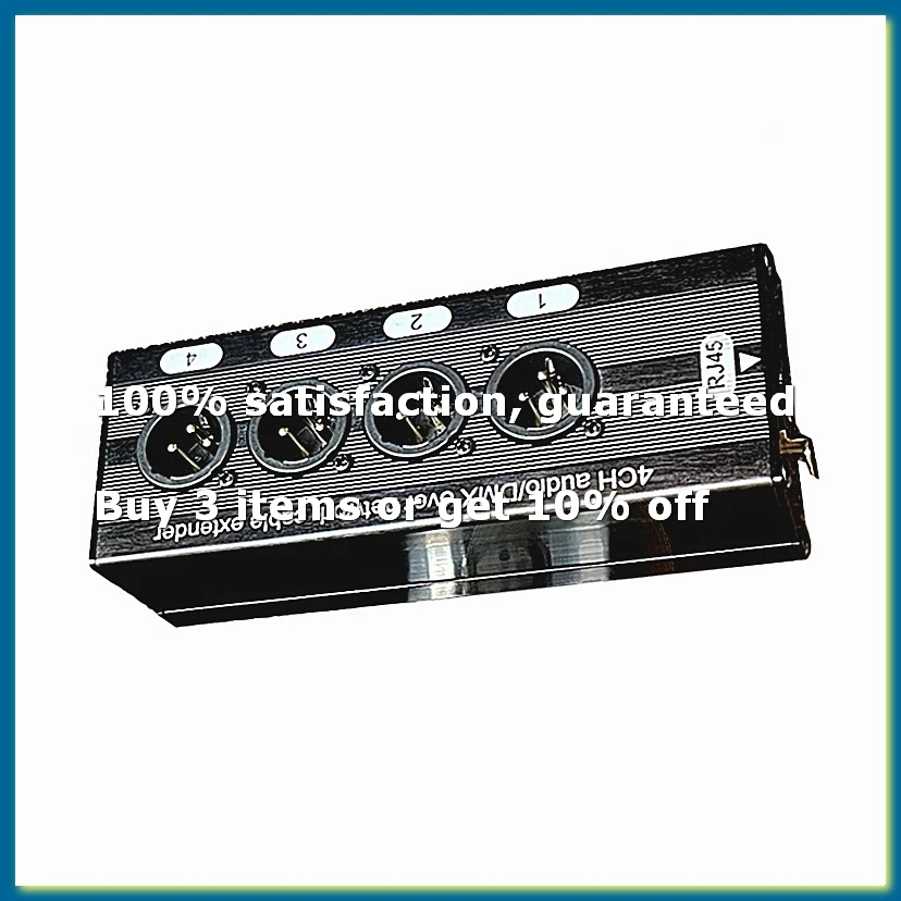 ●1Pc 4-Channel 3-Pin XLR Audio and over Network Cable Extender, DMX512 Network Signal Extender , Male-ABFB