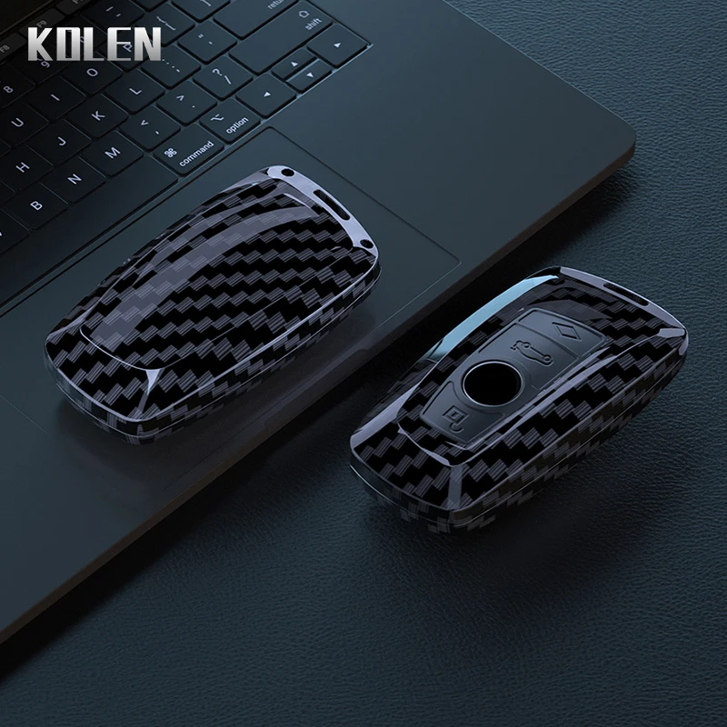 ABS Carbon Fiber Car Key Case Cover For BMW X1 X3 X5 X6 X7 F30 F34 F10 F20 G20 G30 G01 G02 G05 F15 F16 1 2 3 5 7 Series G11 G32