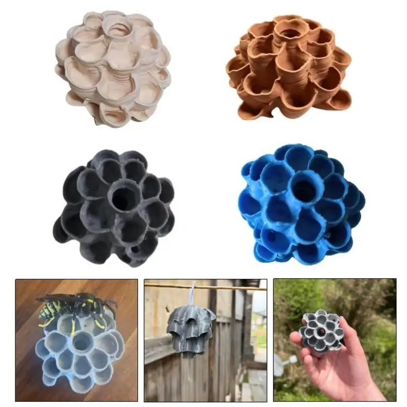 C Artificial Wasp Nest, Outdoor Hanging Fake Wasp Nest, Wasp Deterrent Device, Suitable For Garden, Patio, Porch, Wasp Control