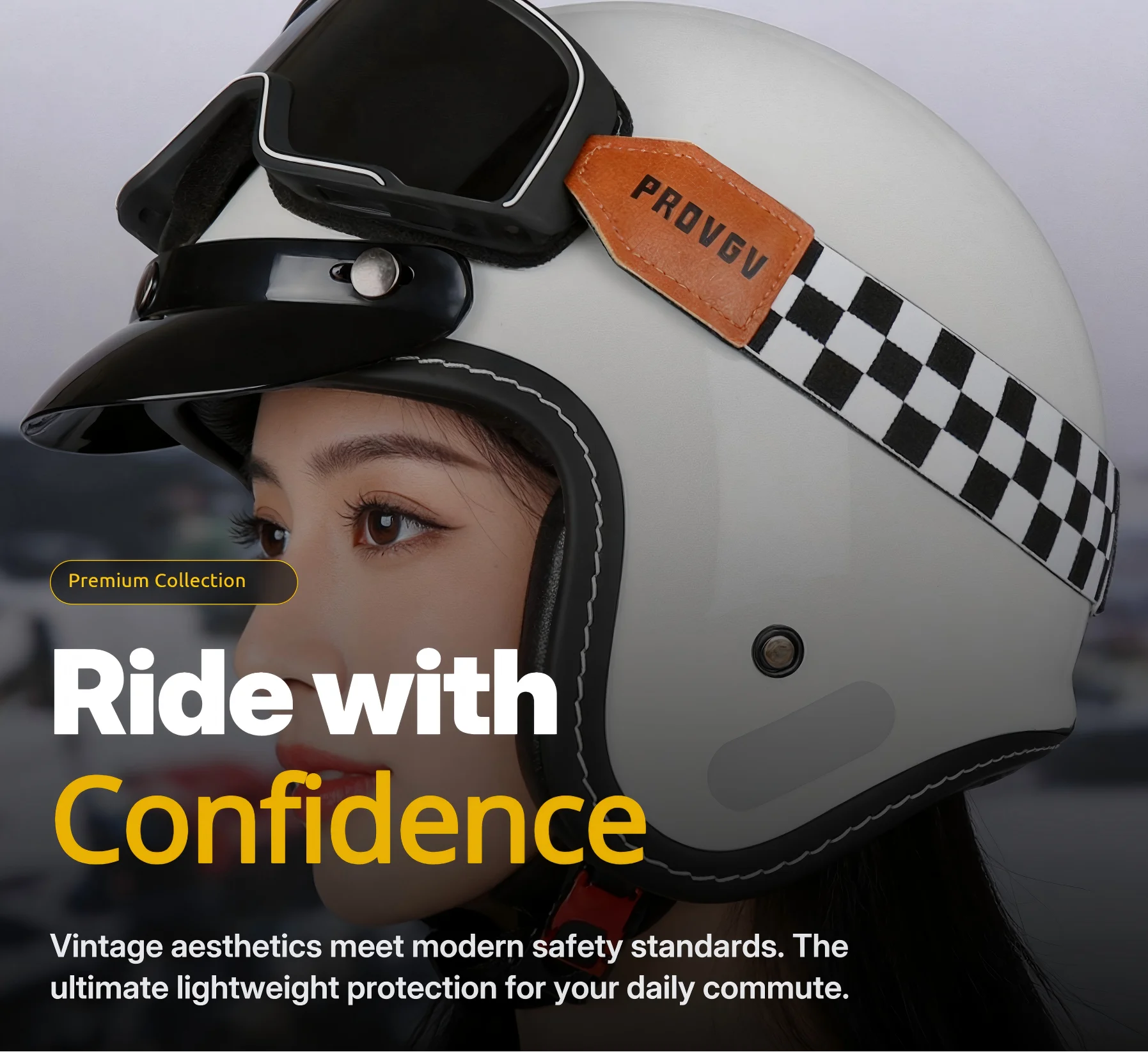 

Мотошлем VGV Retro 3/4, универсальный для мужчин и женщин, для ежедневной езды на мотоцикле, с модными очками в комплекте.