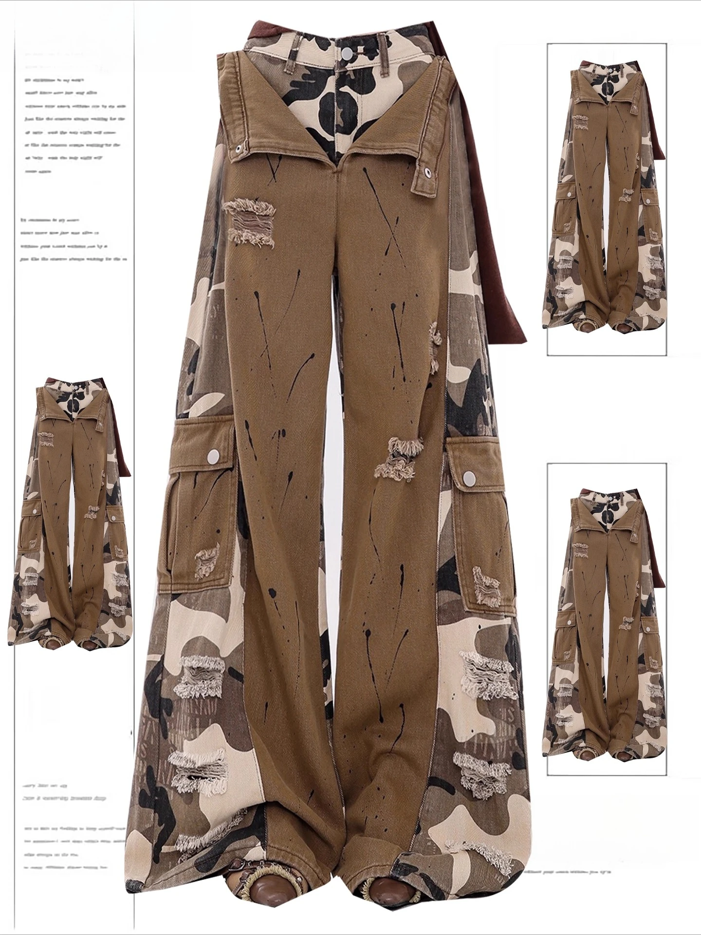 

Американские винтажные брюки 2000-х годов, женская повседневная одежда Y2k, тонкая спортивная одежда Y2k, камуфляжные брюки в стиле ретро, повседневные шикарные брюки в стиле Харадзюку