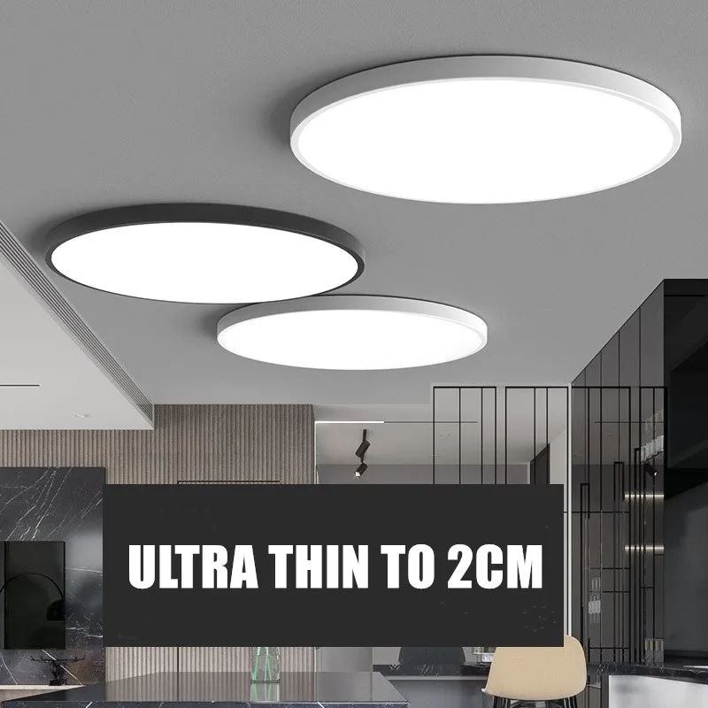 Siêu Mỏng Đèn LED Ốp Trần Đèn Vô Cấp Mờ Hiện Đại 20Inch Trần Phẳng Đèn Cho Phòng Ngủ Phòng Khách 220V 110V