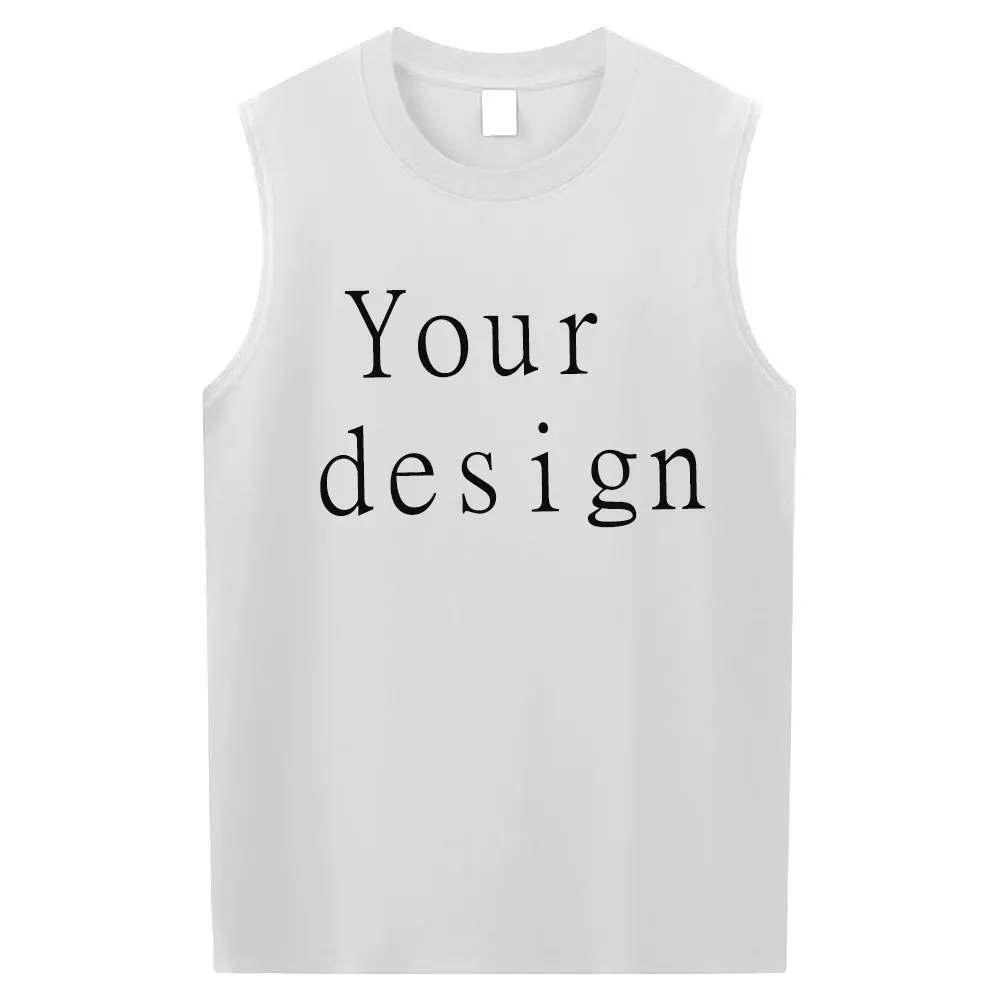 Customised Photo Text Tank Top for Men Women Add Your Own Text Image Gym Tee Custom Design Vest Sports Team Tank Top