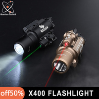 Tactical Wadsn X400U Ultra Flashlight Red Green Dot Laser Outdoor Airsoft Hunting X400u White LED Scout Light For 20MM Rail
