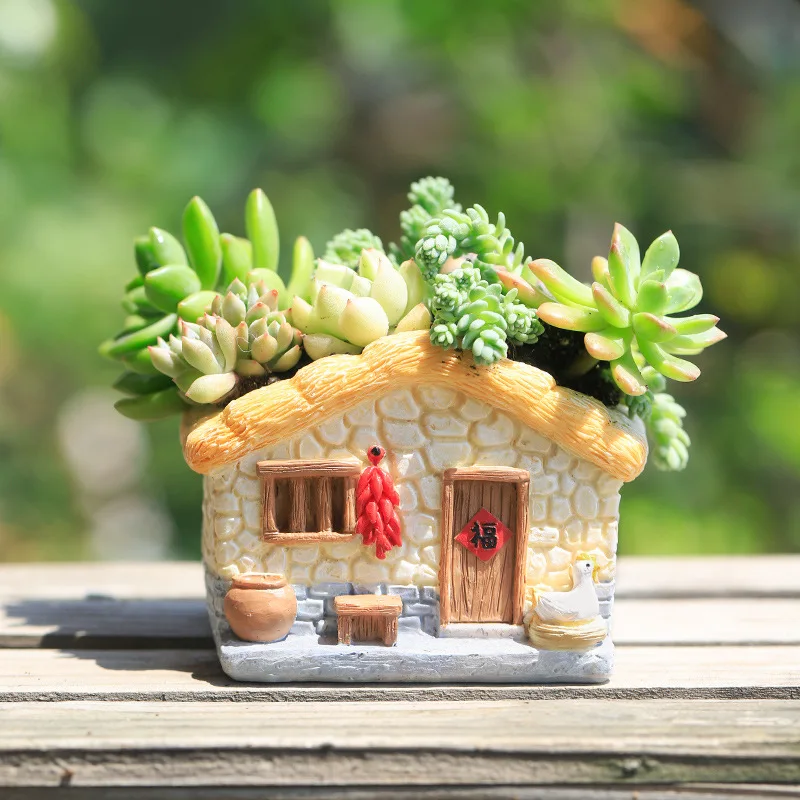 User inière de ferme vintage pour plantes à air succulentes, pot de fleur créatif, drôle, Grange de chalet, nickel é, jardin, maison, britannique,