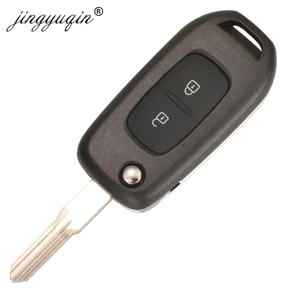 jingyuqin 2Button 433MHz PCF7961M 4A Chip Flip Remote Key for Renault Dacia Logan 2 II 2018 2019 2020 FSK Car Key Fob Control