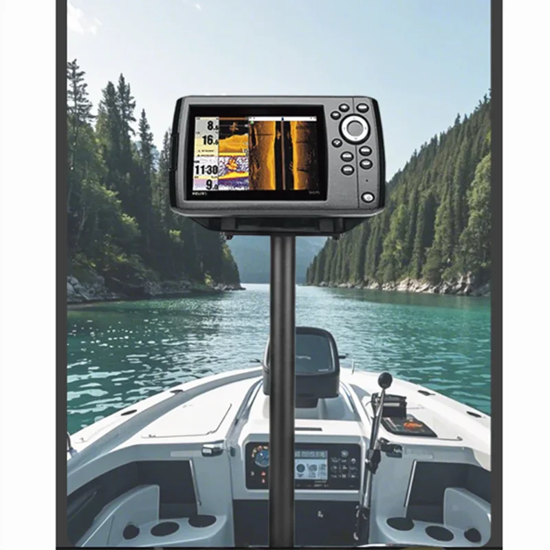 Stainless steel 304 and Black powder coating Anti-corrosion Marine Fish Finder Mount Electronic Display Column Mount