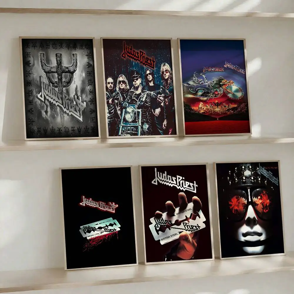 J-Judas Priest Heavy Metal Band Posters High Quality Self-adhesive Wall Art Decorations Color Prints Sticky