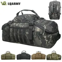 LQARMY 40L 60L 80L Men Sport Gym Bag Tactical Waterproof Backpack Molle Camping Backpacks Sports Travel Bags