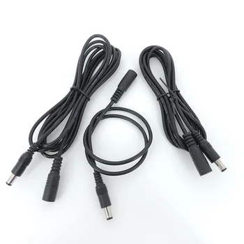 1M/2/3/5M Dc Voedingskabel Vrouwelijk Naar Mannelijke Stekker Connector Verlengsnoer Adapter 5.5X2.1Mm Voor 12V Strip Lichtcamera Q