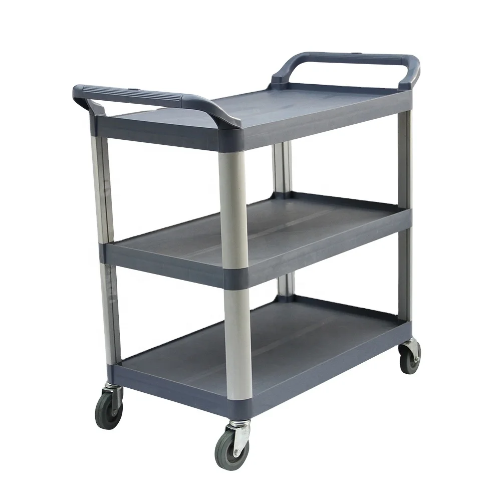 

3-Tier Hotel Room Service Trolley Restaurant Food Service Truck Kitchen Rolling Truck Mobile Truck